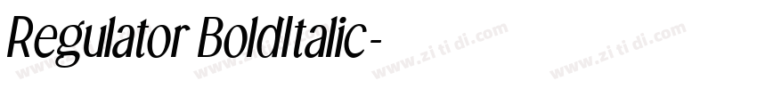 Regulator BoldItalic字体转换